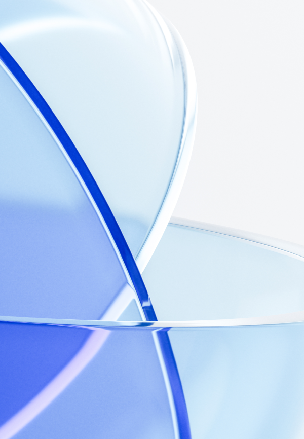 Beta X - Escola de Negócios 31 transparent glass with gradient colors 3d rendering 1